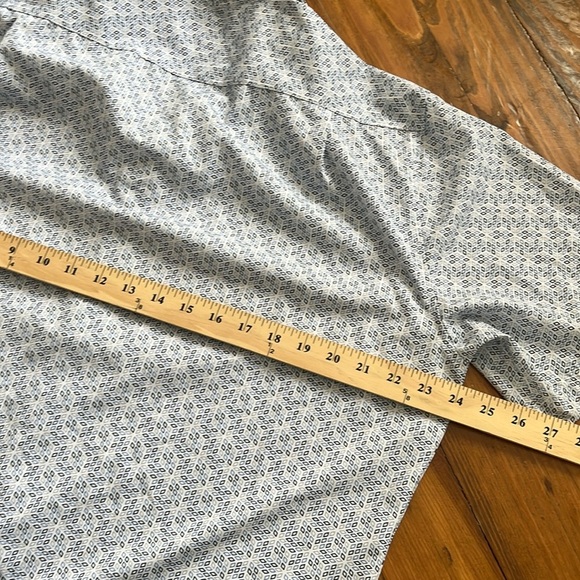 Rugby Ralph Lauren Polo Short Sleeve Button Down Shirt Blue Geometric Size XL - Picture 9 of 10